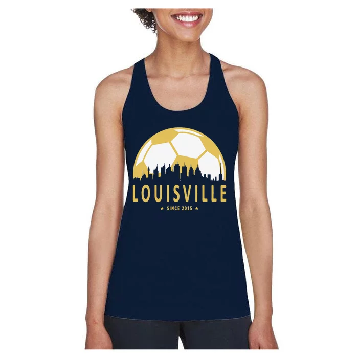 Louisville Soccer Since 2015 Gift Women's Racerback Tank