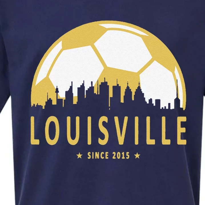 Louisville Soccer Since 2015 Gift Sueded Cloud Jersey T-Shirt