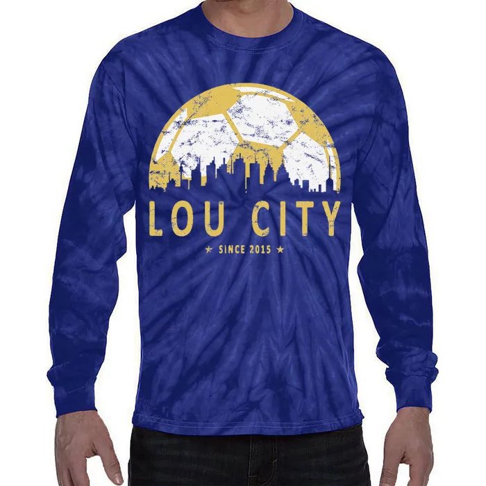 Louisville Soccer Since 2015 Gift Tie-Dye Long Sleeve Shirt