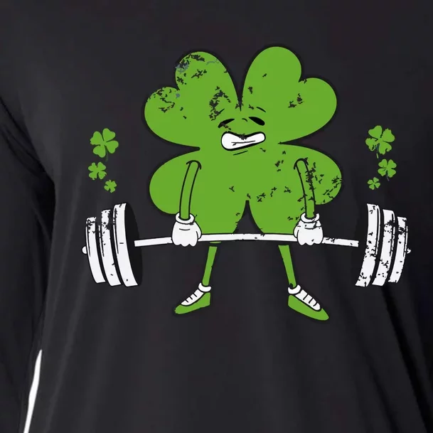 Lifting Shamrock St Patricks Day Fitness Gym Workout Cooling Performance Long Sleeve Crew