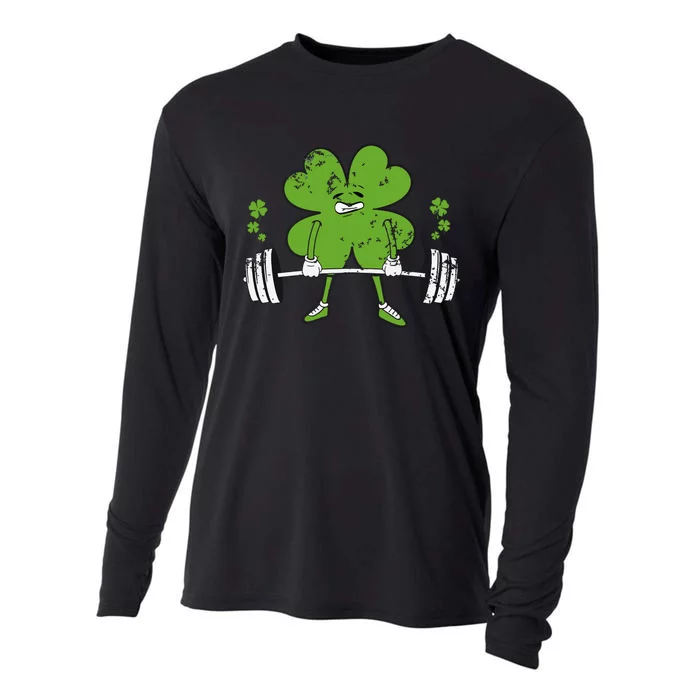 Lifting Shamrock St Patricks Day Fitness Gym Workout Cooling Performance Long Sleeve Crew