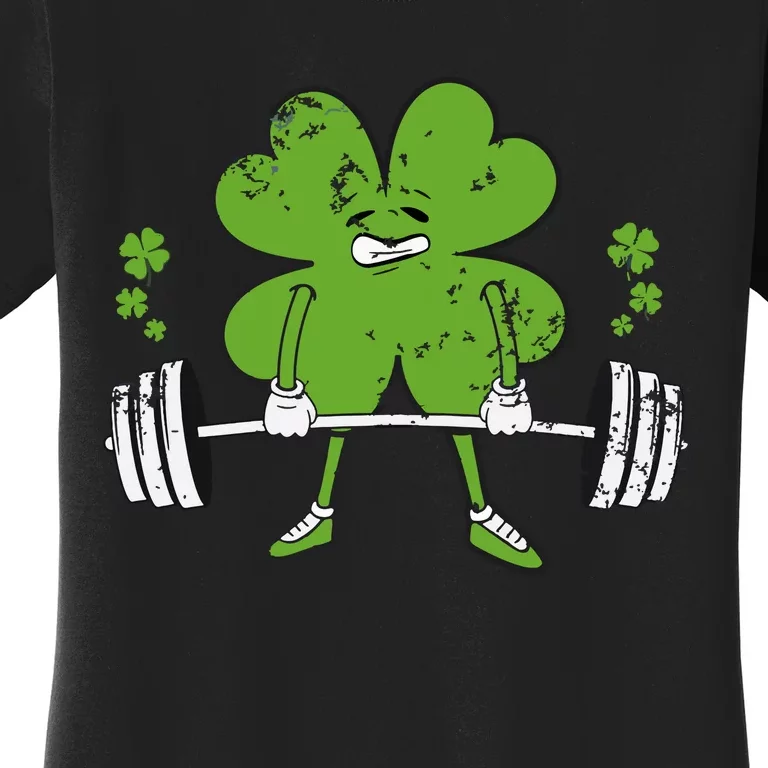 Lifting Shamrock St Patricks Day Fitness Gym Workout Women's T-Shirt