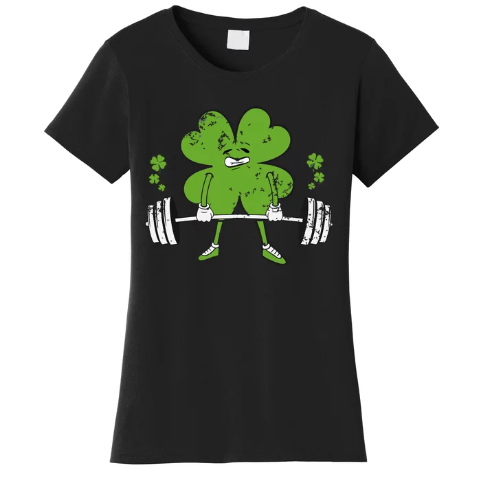 Lifting Shamrock St Patricks Day Fitness Gym Workout Women's T-Shirt