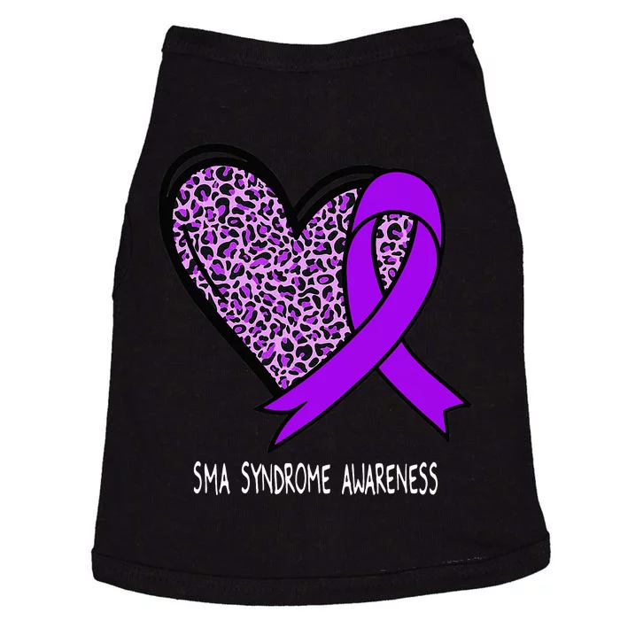 Leopard SMA Syndrome Awareness Purple Ribbon Heart Doggie Tank