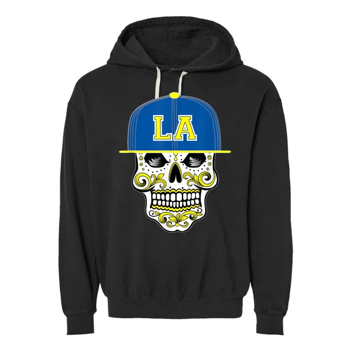 LA Sugar Skull Garment-Dyed Fleece Hoodie