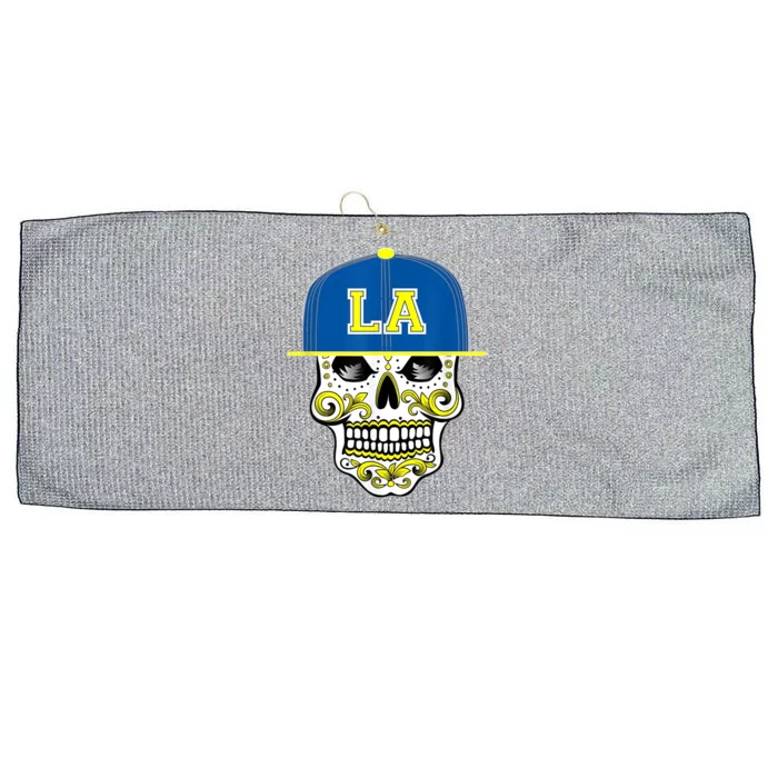 LA Sugar Skull Large Microfiber Waffle Golf Towel