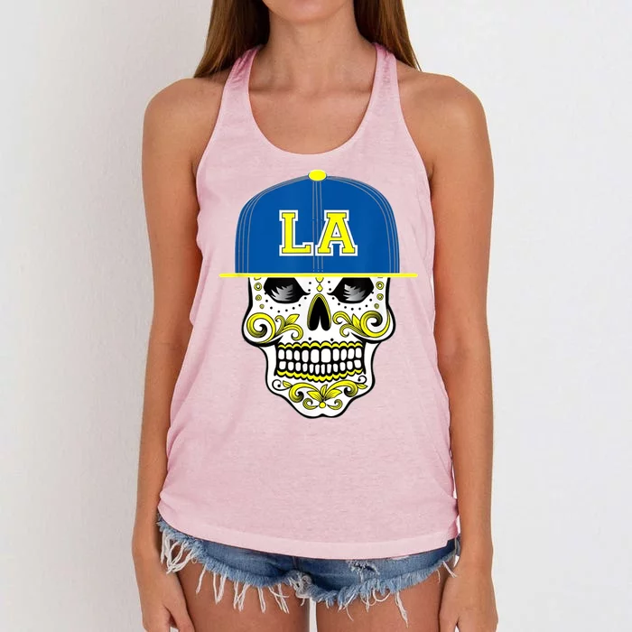 LA Sugar Skull Women's Knotted Racerback Tank