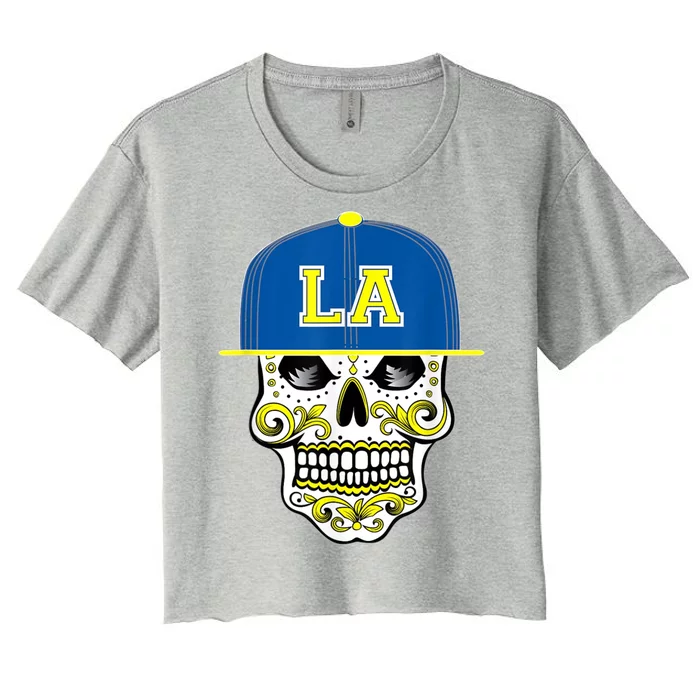 LA Sugar Skull Women's Crop Top Tee