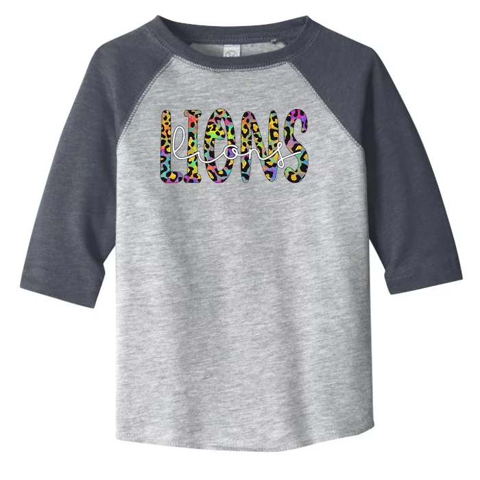 Lions School Sports Fan Team Spirit Mascot Gift Toddler Fine Jersey T-Shirt