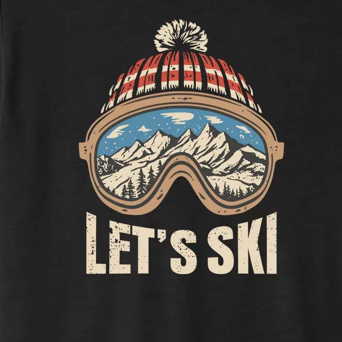 Lets Ski Skiing Lover ChromaSoft Performance T-Shirt