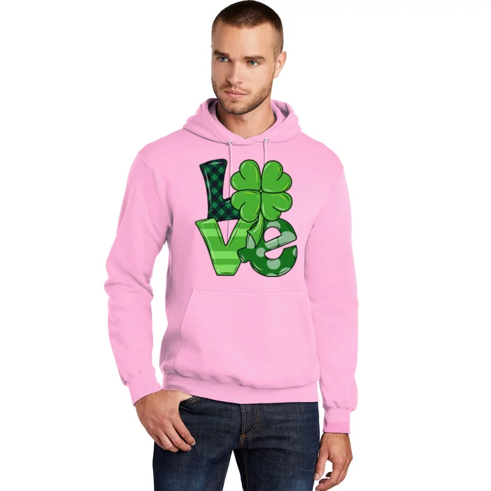 Love Shamrock St Patricks Day Hoodie