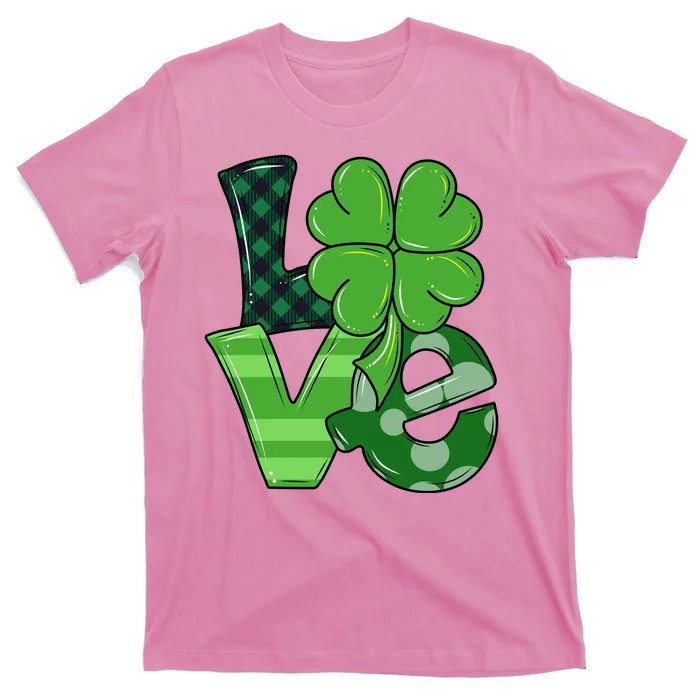 Love Shamrock St Patricks Day T-Shirt