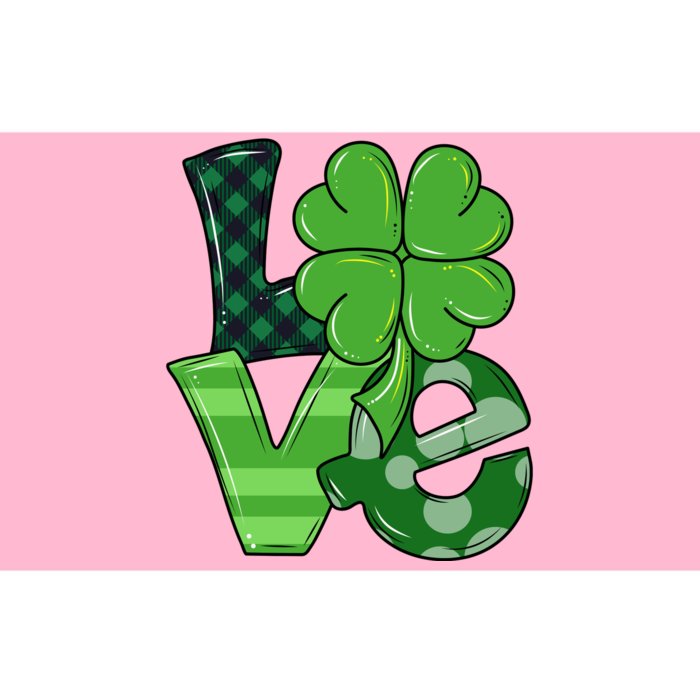 Love Shamrock St Patricks Day Bumper Sticker