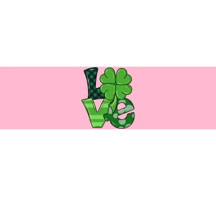 Love Shamrock St Patricks Day Bumper Sticker