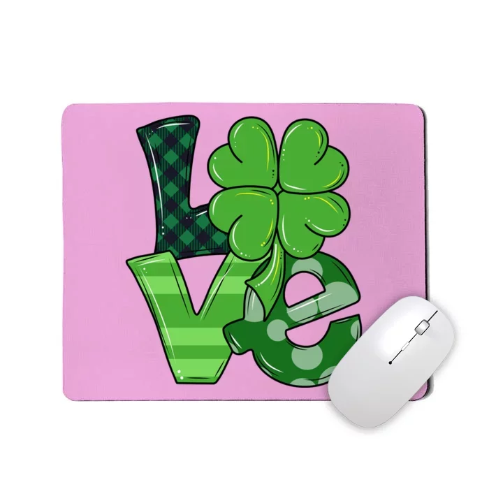 Love Shamrock St Patricks Day Mousepad