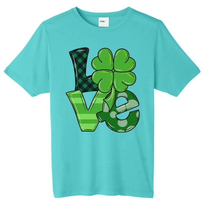 Love Shamrock St Patricks Day ChromaSoft Performance T-Shirt