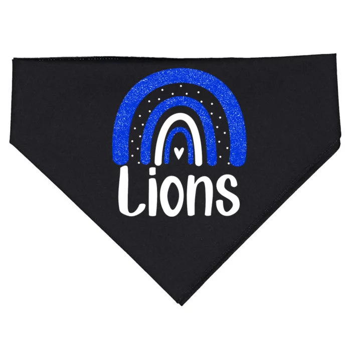 Lions School Sports Fan Team Spirit USA-Made Doggie Bandana