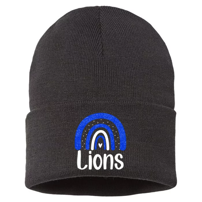 Lions School Sports Fan Team Spirit Sustainable Knit Beanie