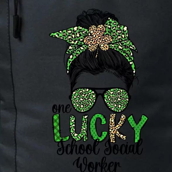 Lucky School Social Worker St Patrick's Day Social Worker Gift Daily Commute Backpack