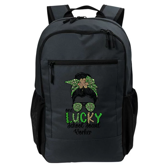 Lucky School Social Worker St Patrick's Day Social Worker Gift Daily Commute Backpack