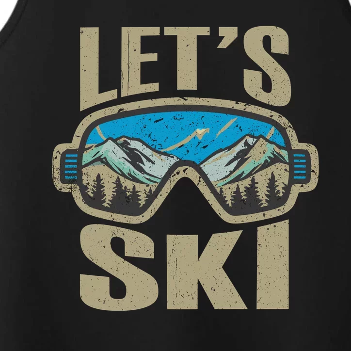 Lets Ski Ski Trip Performance Tank