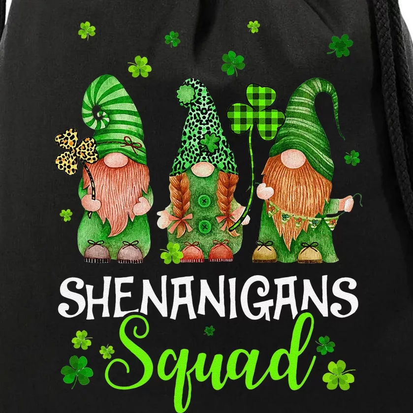 Leprechaun Shenanigans Squad st patrick green Gnomes Drawstring Bag