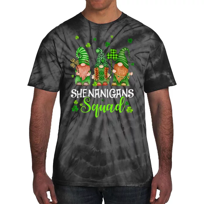 Leprechaun Shenanigans Squad st patrick green Gnomes Tie-Dye T-Shirt