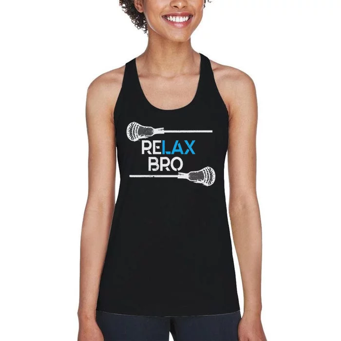 Lacrosse Sport Stick Funny Lax Player Love Perfect Gift Idea Women's Racerback Tank