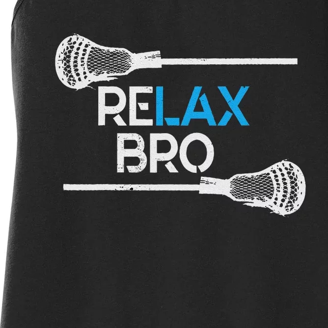 Lacrosse Sport Stick Funny Lax Player Love Perfect Gift Idea Women's Racerback Tank