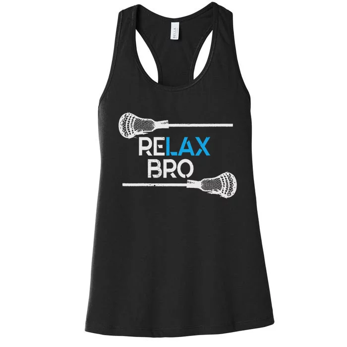 Lacrosse Sport Stick Funny Lax Player Love Perfect Gift Idea Women's Racerback Tank