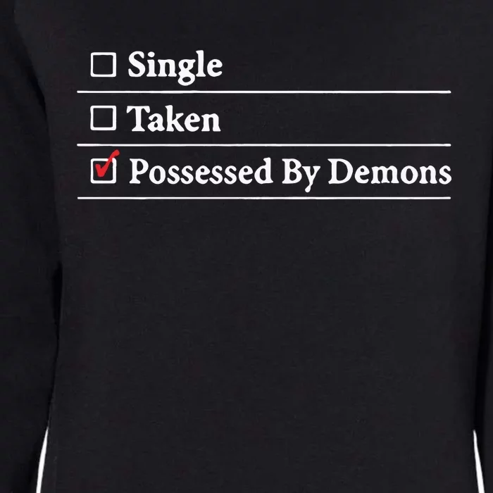 Larian Studios Single Taken Possessed By Demons Womens California Wash Sweatshirt