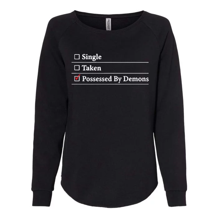 Larian Studios Single Taken Possessed By Demons Womens California Wash Sweatshirt