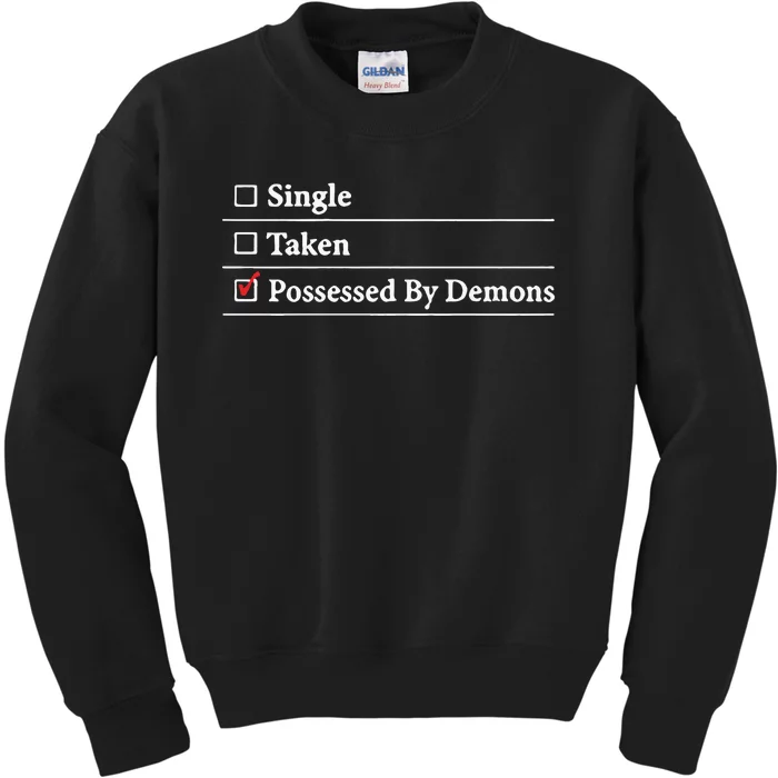 Larian Studios Single Taken Possessed By Demons Kids Sweatshirt