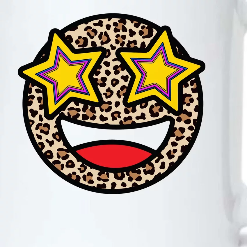 Leopard Star Smiley Face Cute Black Color Changing Mug