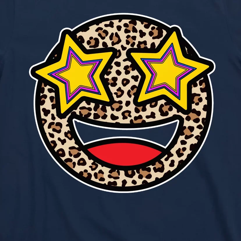 Leopard Star Smiley Face Cute T-Shirt