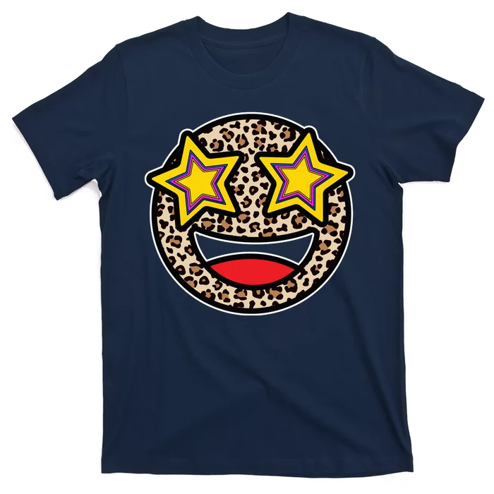 Leopard Star Smiley Face Cute T-Shirt