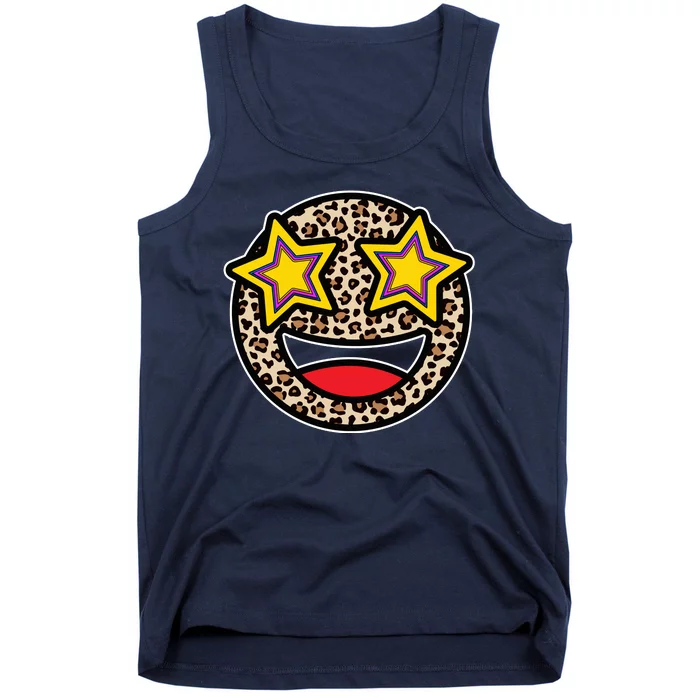 Leopard Star Smiley Face Cute Tank Top