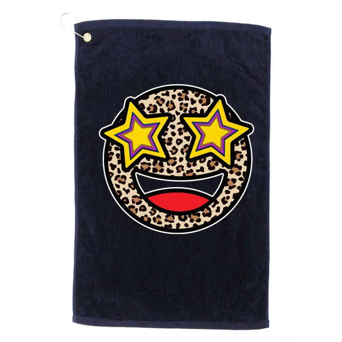 Leopard Star Smiley Face Cute Platinum Collection Golf Towel