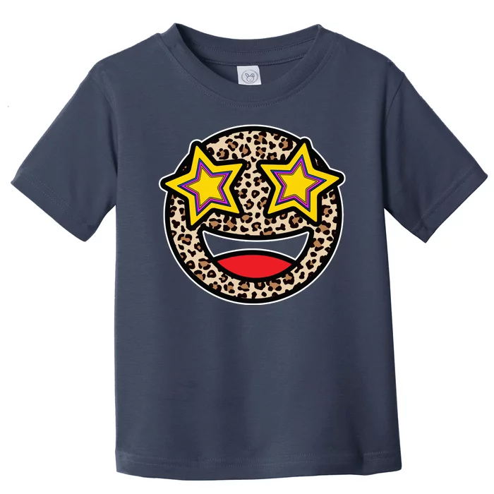 Leopard Star Smiley Face Cute Toddler T-Shirt