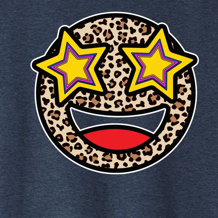 Leopard Star Smiley Face Cute Women's Crop Top Tee