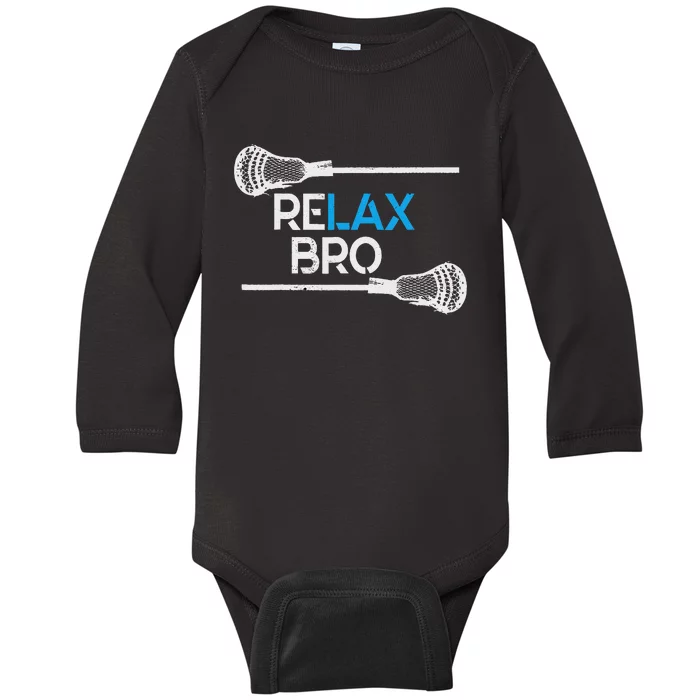 Lacrosse Sport Stick Funny Lax Player Love Perfect Gift Idea Baby Long Sleeve Bodysuit