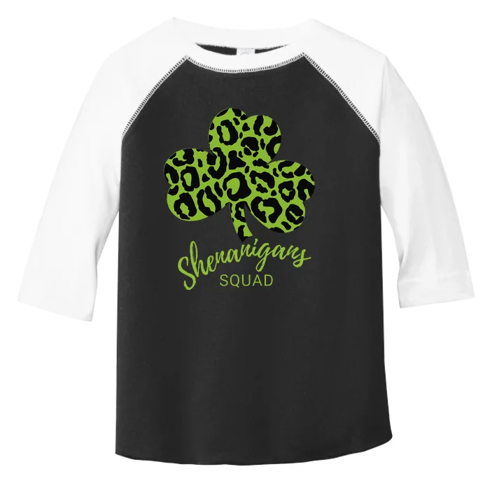 Leopard Shenanigan Squad st patrick green Shamrock Toddler Fine Jersey T-Shirt