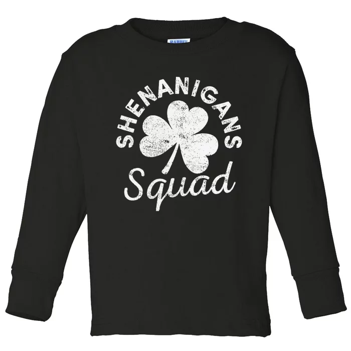 Leopard Shenanigan Squad st patrick green saint irish Toddler Long Sleeve Shirt