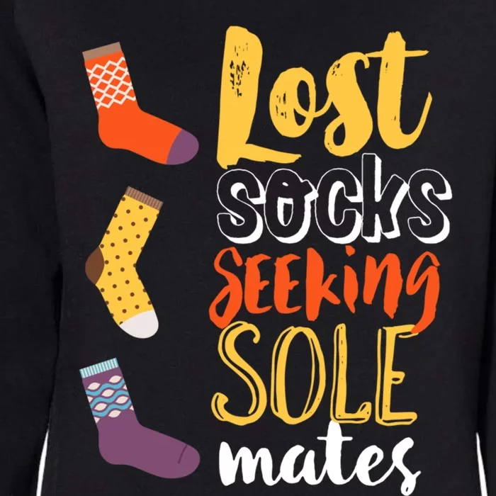 Lost Socks Seeking Sole Mates Funny Pun About Finding Love Gift Womens California Wash Sweatshirt