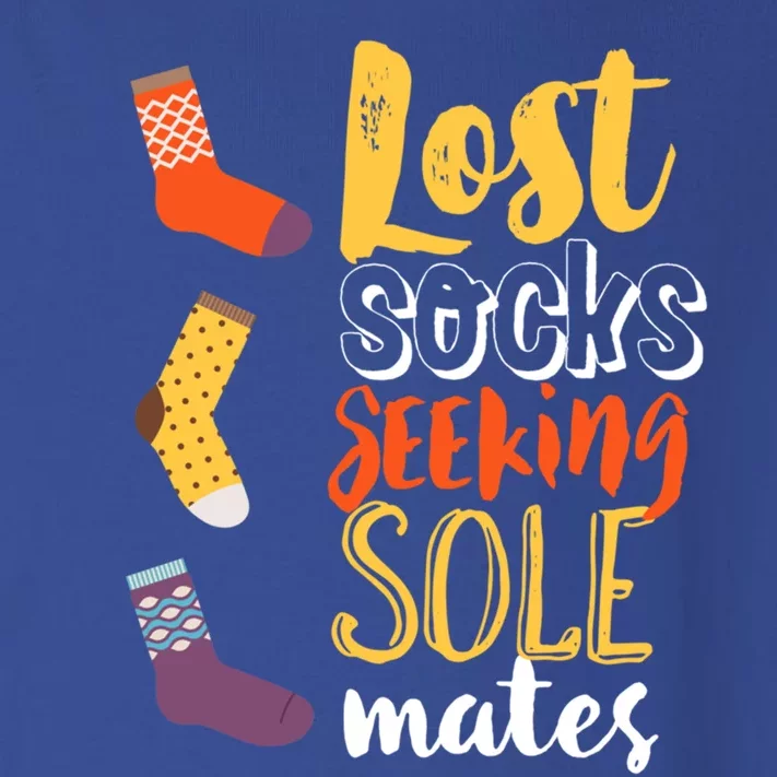 Lost Socks Seeking Sole Mates Funny Pun About Finding Love Gift Toddler Long Sleeve Shirt