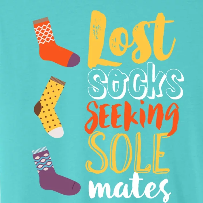 Lost Socks Seeking Sole Mates Funny Pun About Finding Love Gift ChromaSoft Performance T-Shirt