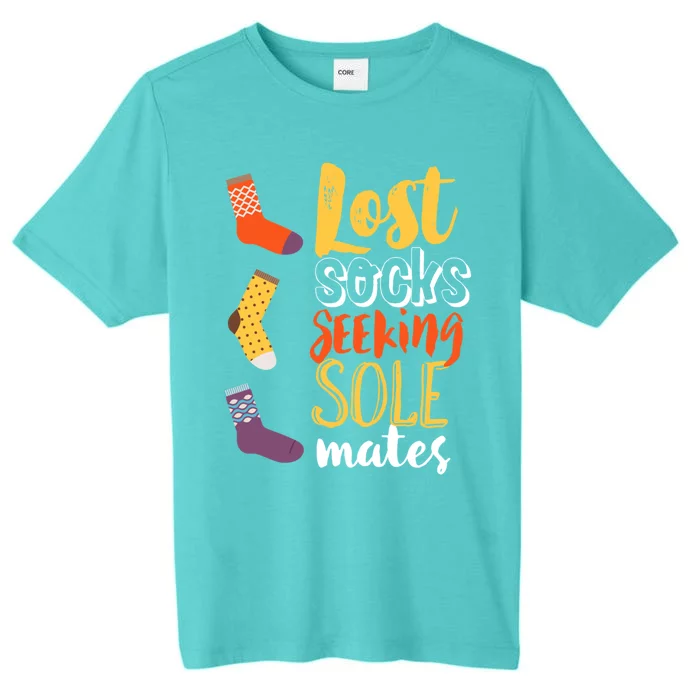 Lost Socks Seeking Sole Mates Funny Pun About Finding Love Gift ChromaSoft Performance T-Shirt