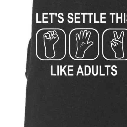 LetS Settle This Like Adults Rock Paper Scissors Champion Doggie 3-End Fleece Hoodie