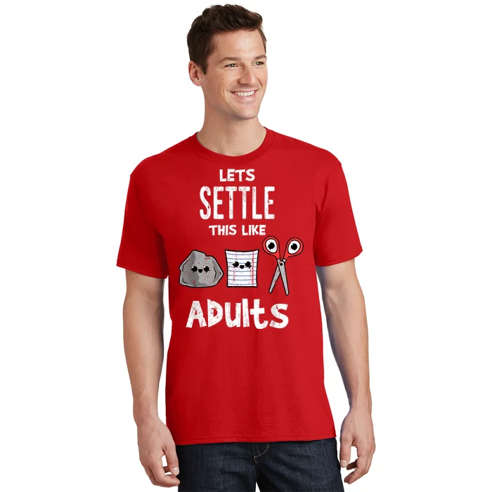 LetS Settle This Like Adults Rock Paper Scissors Vintage T-Shirt