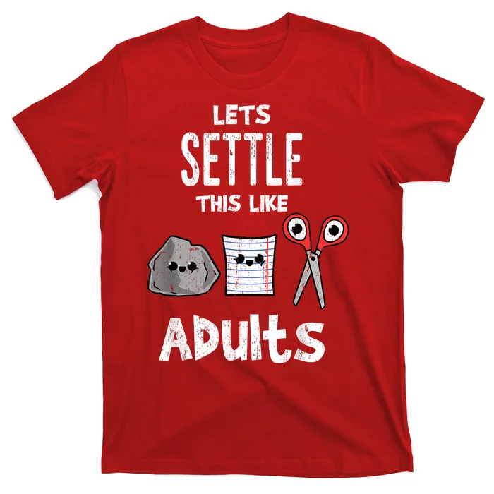 LetS Settle This Like Adults Rock Paper Scissors Vintage T-Shirt